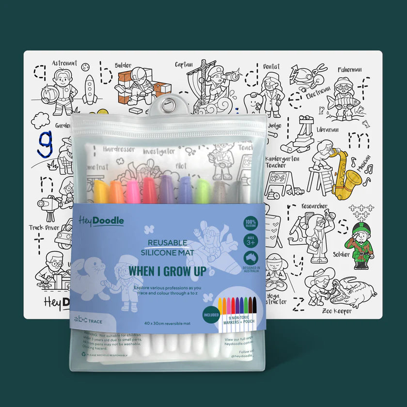 Hey Doodle - Reusable Silicone Colouring Mat - Large