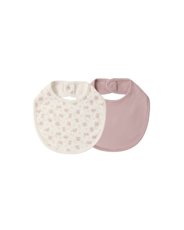 Quincy Mae - Jersey Snap Bib Pack - Flower Field + Mauve