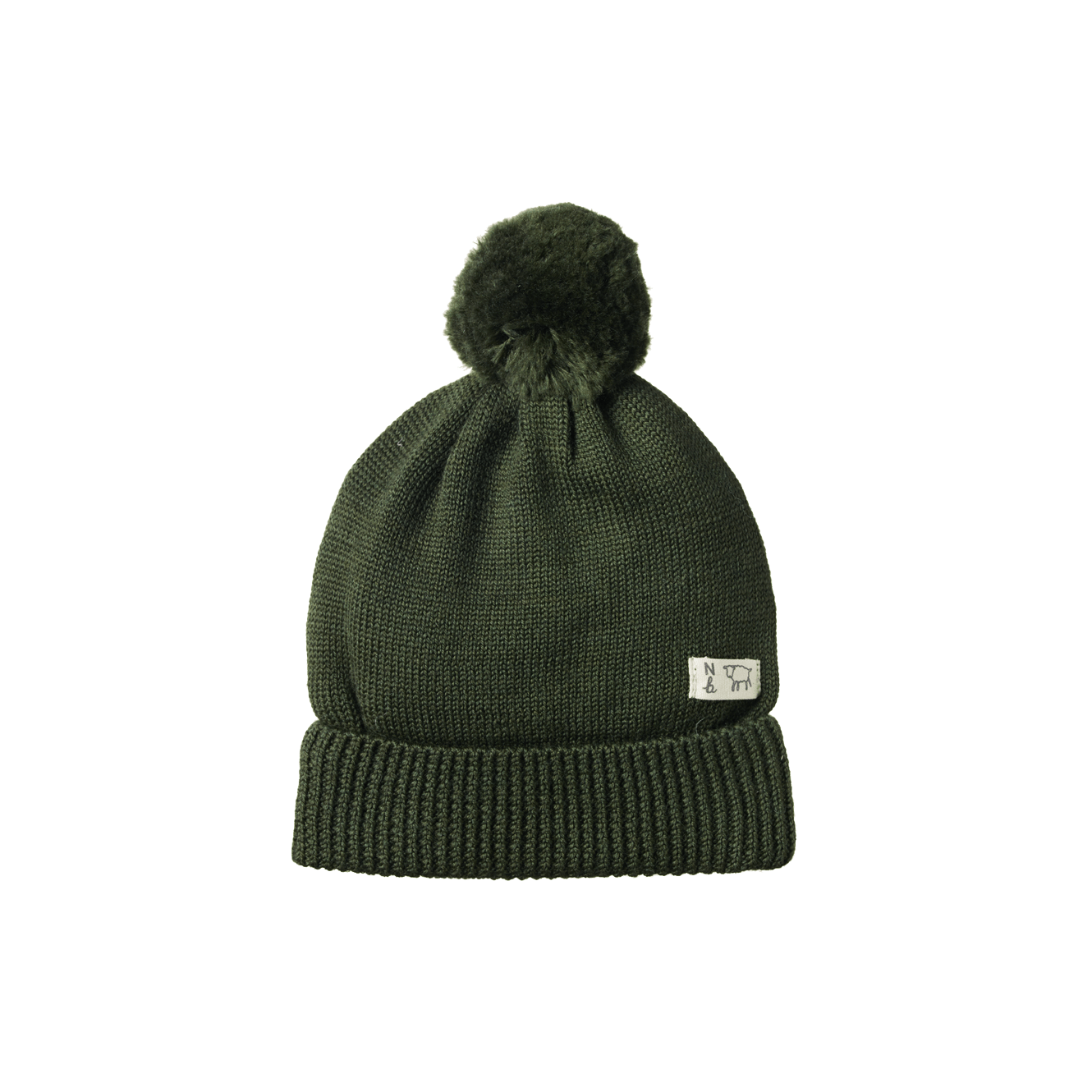 Nature Baby - Merino Pom Pom Beanie - Thyme