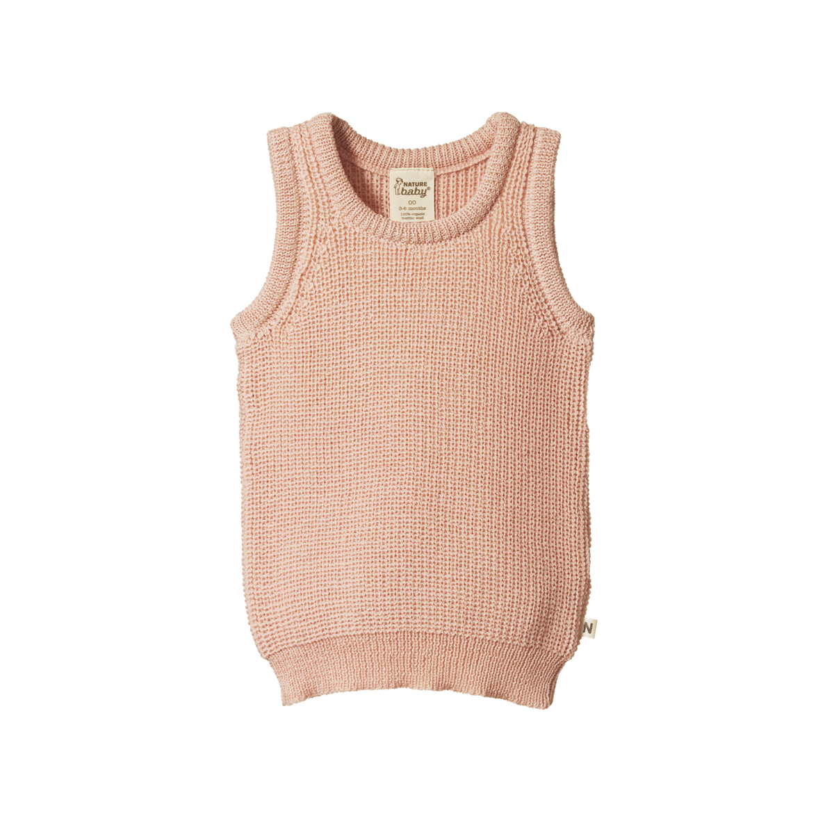 Nature Baby - Merino Knit Vest - Rose Dust Chunky