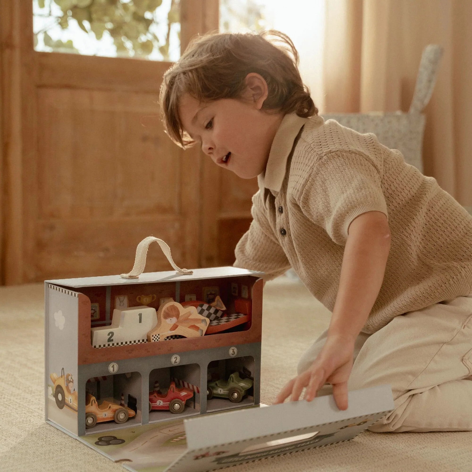 Wooden Play Case Racetrack