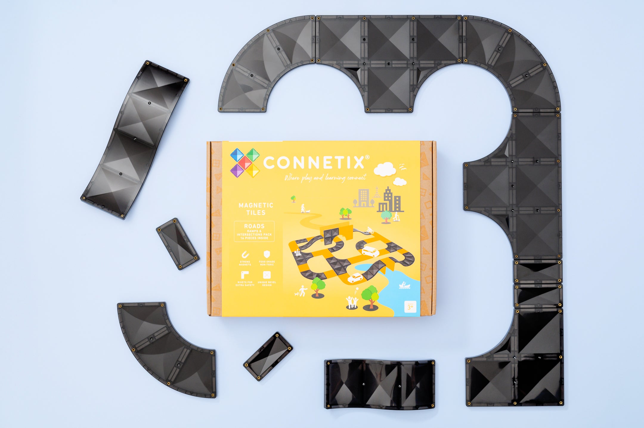 Connetix - Road Range - Ramps + Intersections Pack 16pc