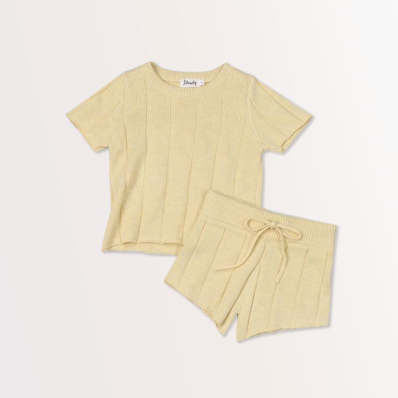 Slowly Label - Darcie Knit Tee - Butter