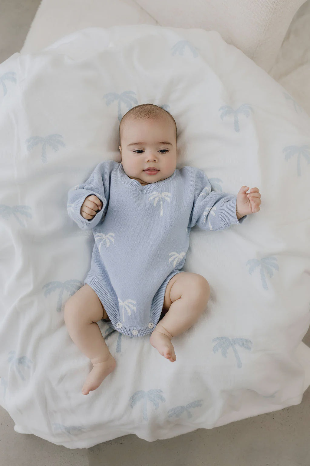 Confetti Kidz - Knit Romper - Beach Palms