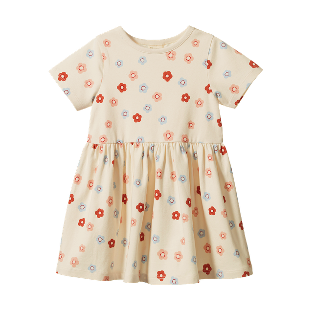 Nature Baby - Saturday Dress - Petite Flora Stamp