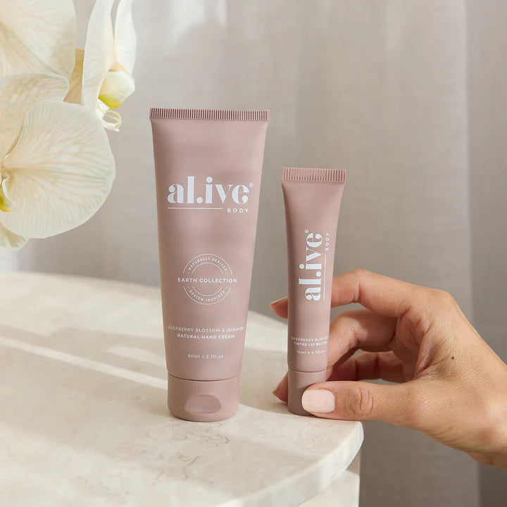 Al.ive - Hand Cream + Lip Butter Gift Set - Raspberry Blossom + Juniper