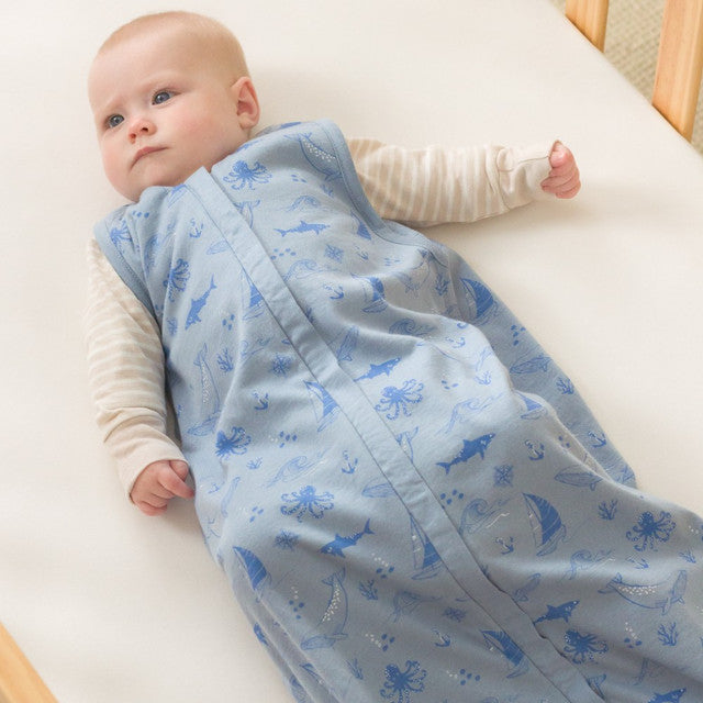 Woolbabe - 3 Seasons Sleep Bag Front Zip 3-24M - Glacier Sail Away