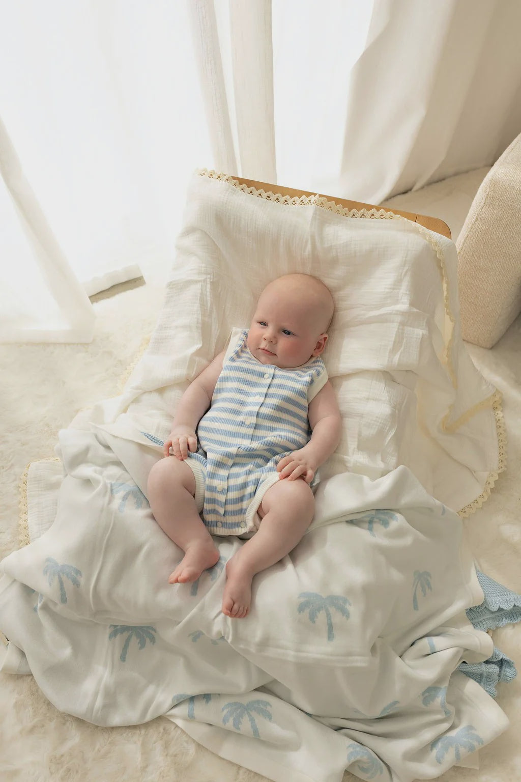 Confetti Kidz - Breezy Knit Romper - Seaside