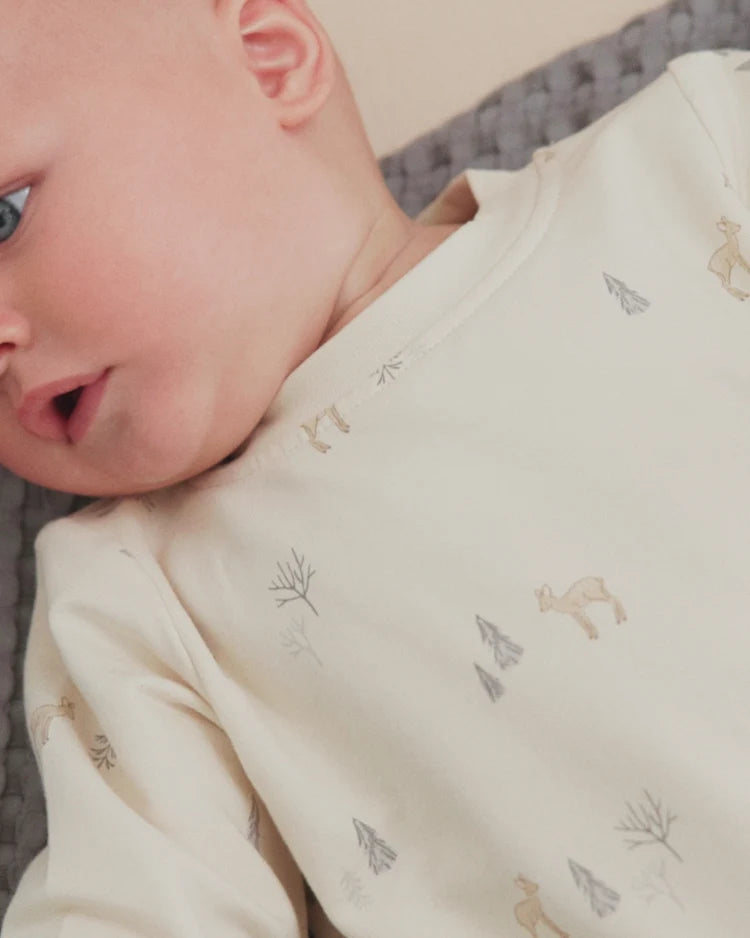 Quincy Mae - Crewneck Bubble Romper - Deer