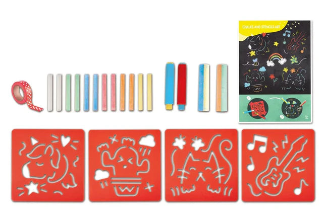 Hape - Chalks + Stencils Art