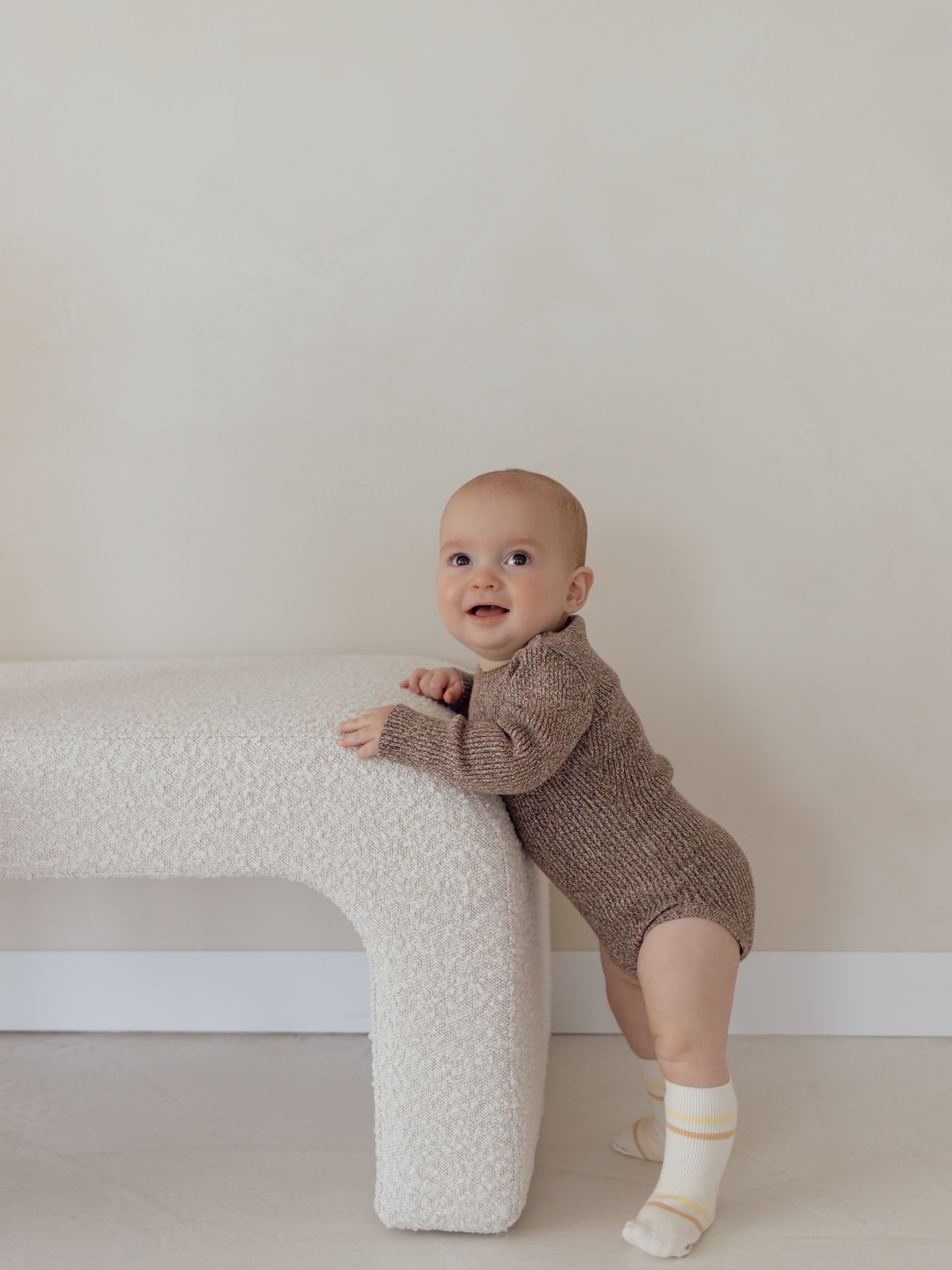 Ziggy Lou - Long Sleeve Bodysuit - Brownie