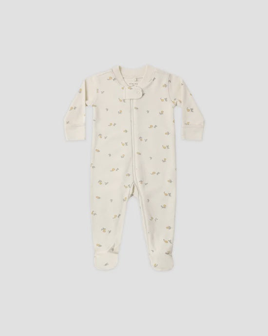 Quincy Mae - Zip Long Sleeve Sleeper Footie - Pears