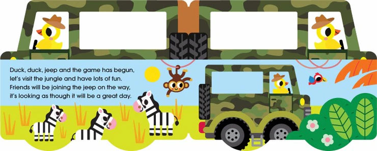 The Jeep In The Jungle Shaped Board Book