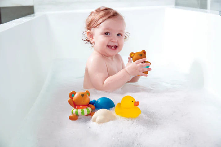 Hape - Teddy and Friends Bath Squirts