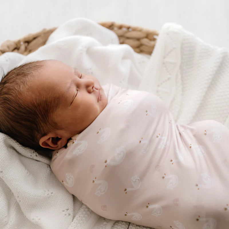 Mod + Tod - Stretchy Swaddle - Swan Princess