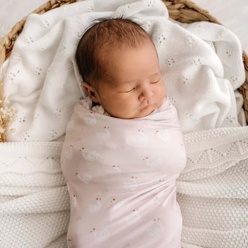 Mod + Tod - Stretchy Swaddle - Swan Princess