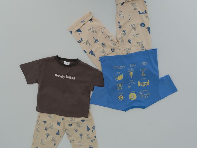 Slowly Label - See The World Tee - Blue