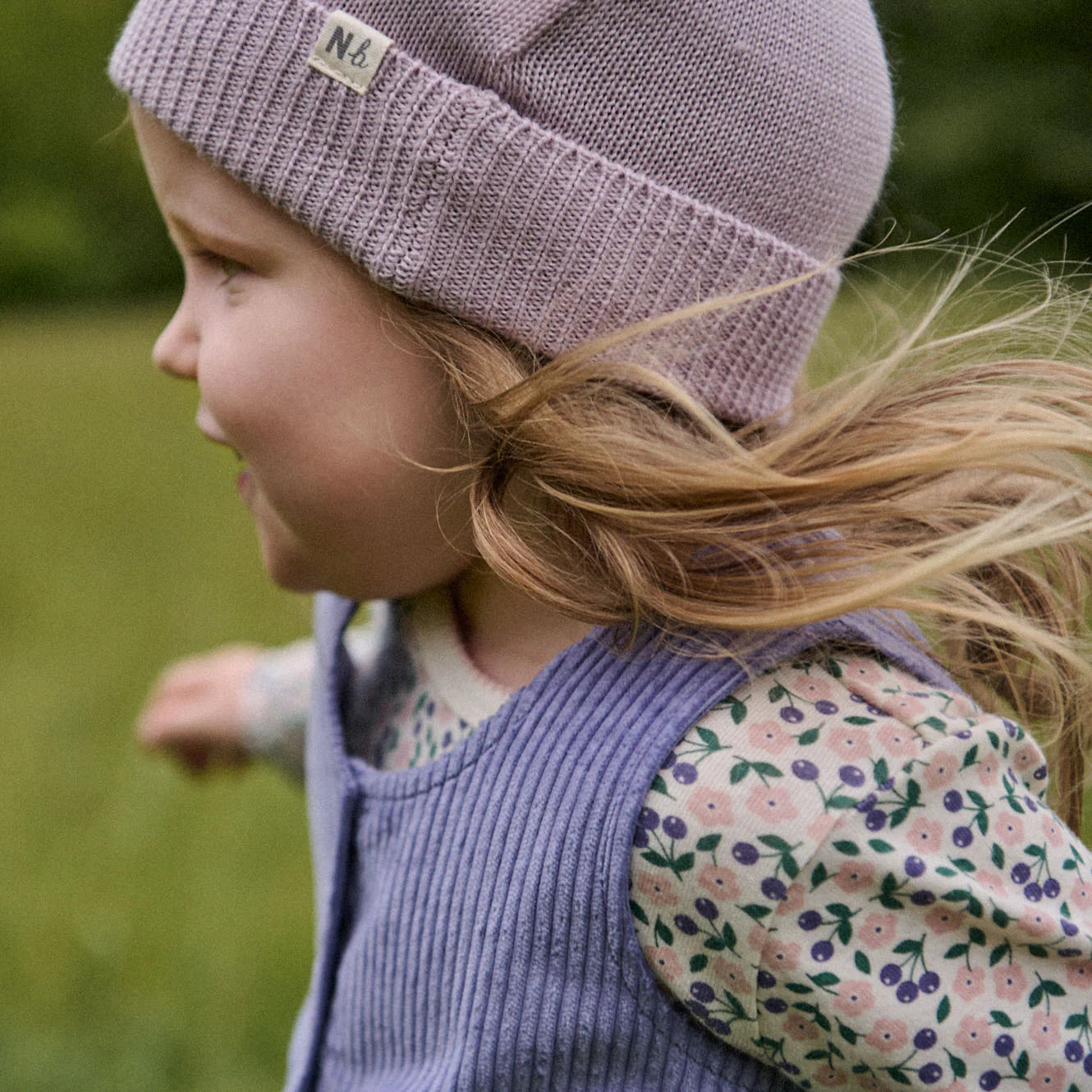 Nature Baby - Merino Pom Pom Beanie - Lilac