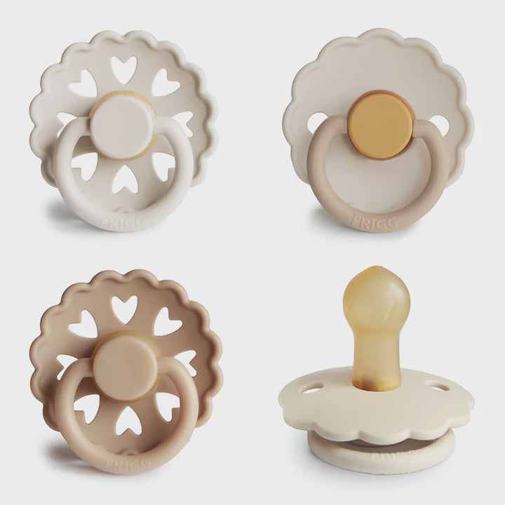 Frigg Pacifiers - 4 Pack Round Latex