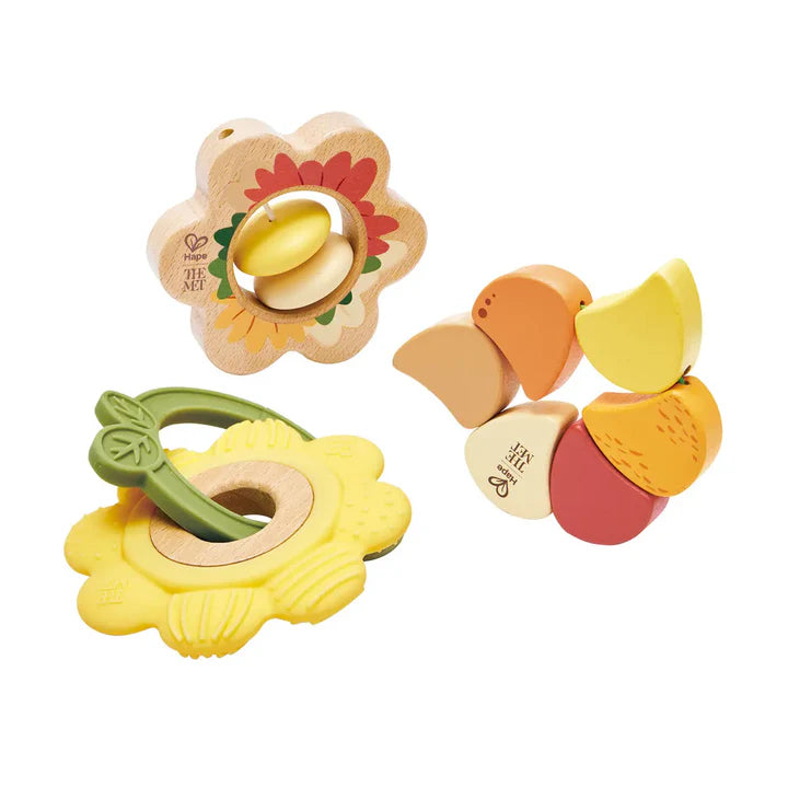 Hape - Artful Flowers Rattle Trio