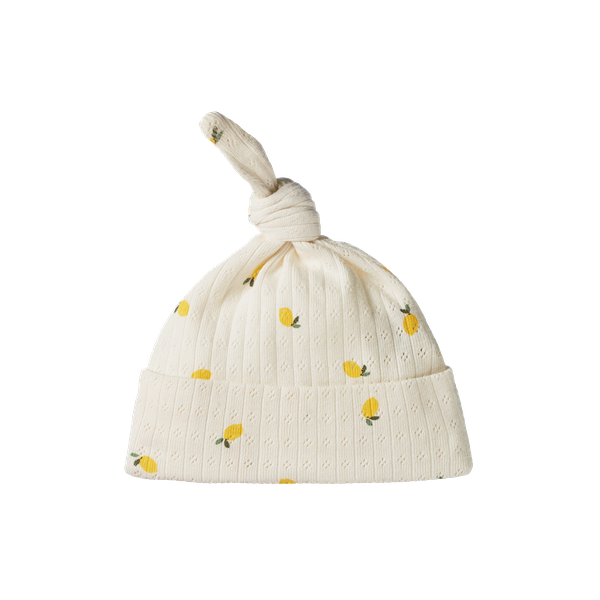 Nature Baby - Knotted Beanie Pointelle - Lemon