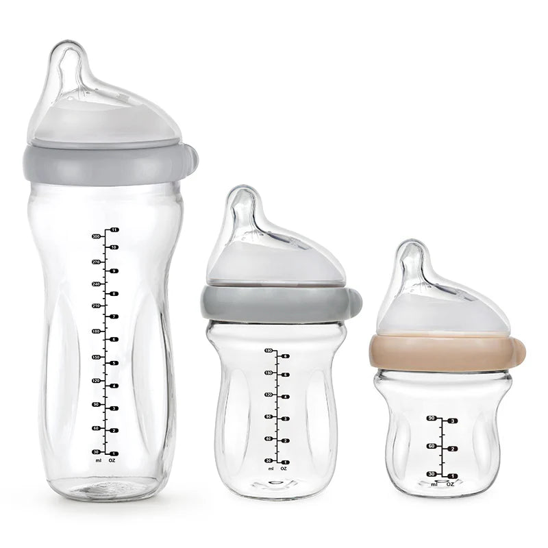 Haakaa - Gen. 3 Glass Baby Bottle 300ml - Grey