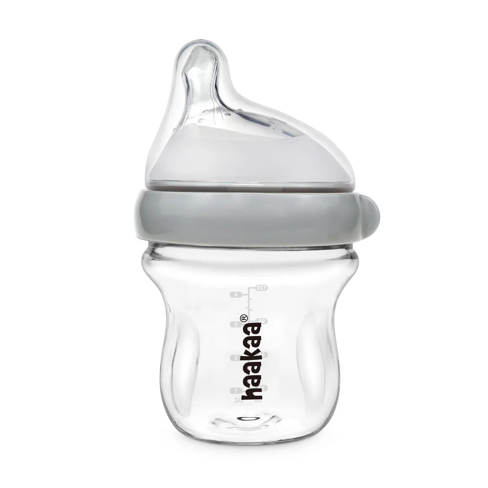 Haakaa - Gen 3 Glass Bottle -  120ml (Slow Flow)
