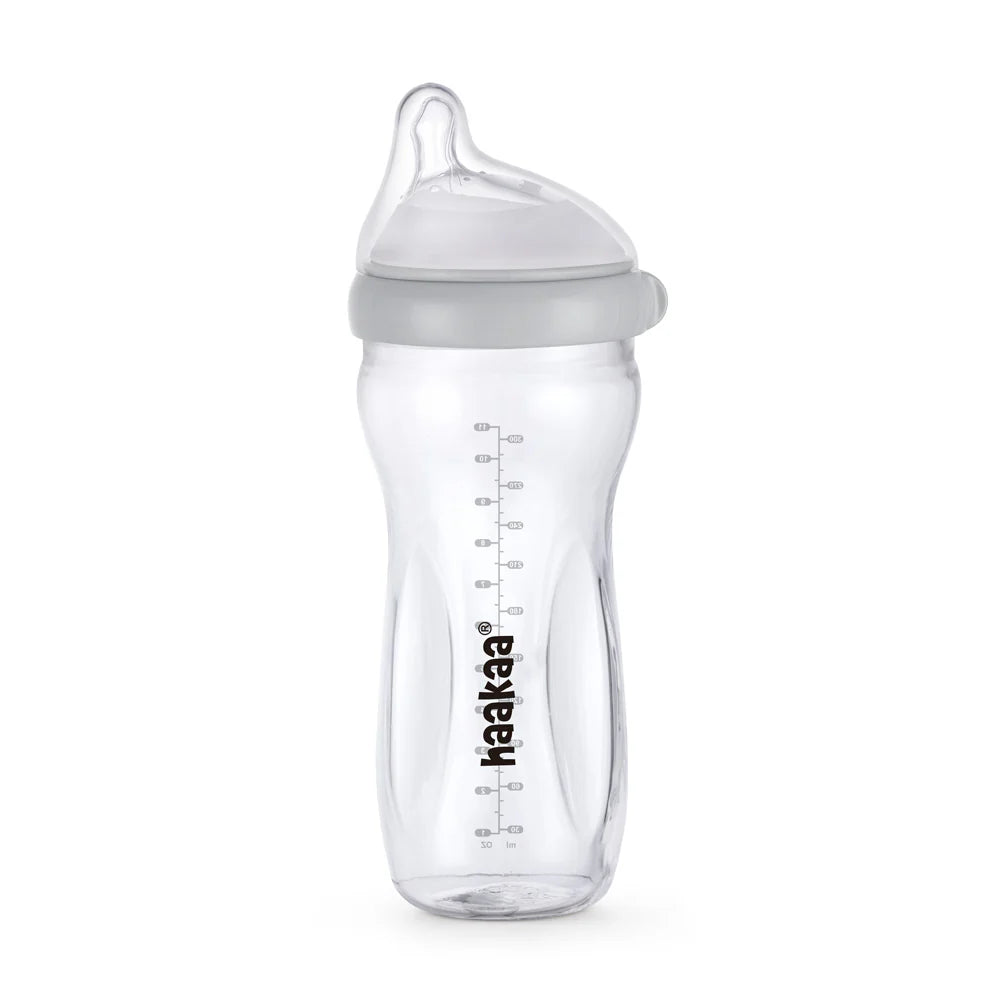 Haakaa - Gen. 3 Glass Baby Bottle 300ml - Grey