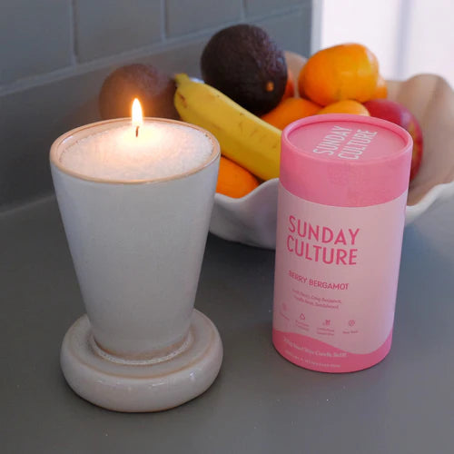Sunday Culture - Sand Wax Candles - Berry Bergamot 60hr Burn Time