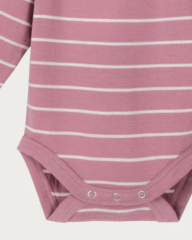 Babu Merino - L/S Bodysuit - Blossom Stripe