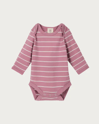 Babu Merino - L/S Bodysuit - Blossom Stripe
