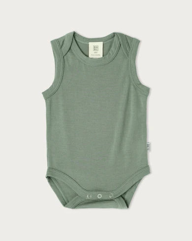 Babu Merino - Singlet Bodysuit - Sage