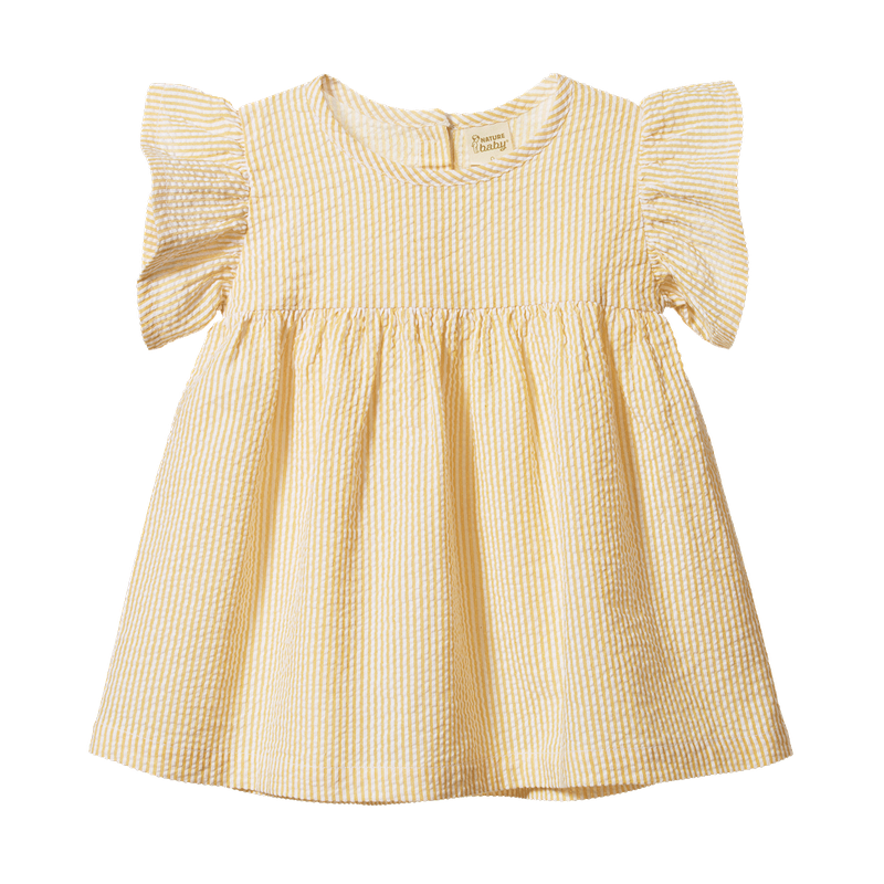 Nature Baby - Bonnie Dress - Golden Stripe