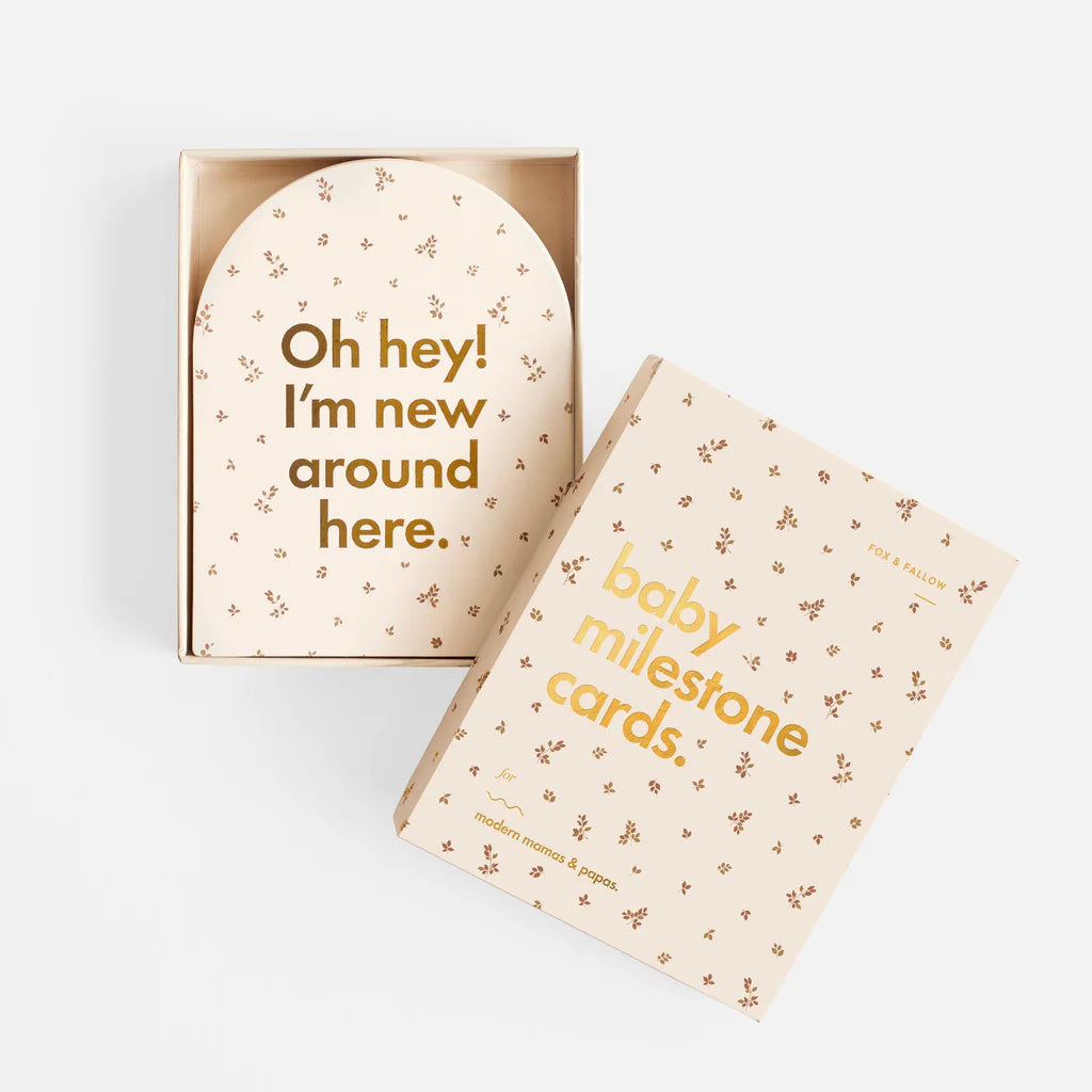 Fox & Fallow - Baby Milestone Cards - Broderie