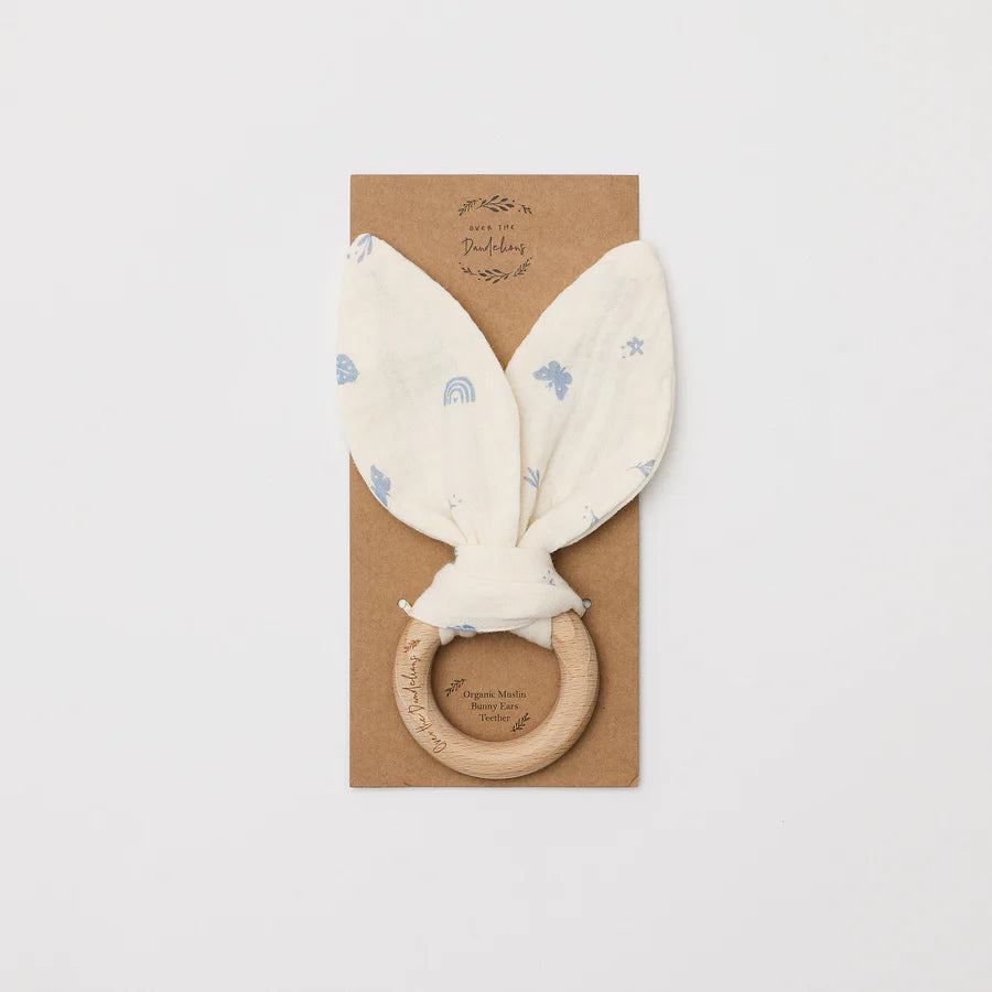 Muslin Bunny Ear Teether - Enchanted Garden