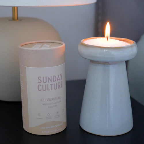 Sunday Culture - Sand Wax Candles - Buttercream 60 hrs Burn Time