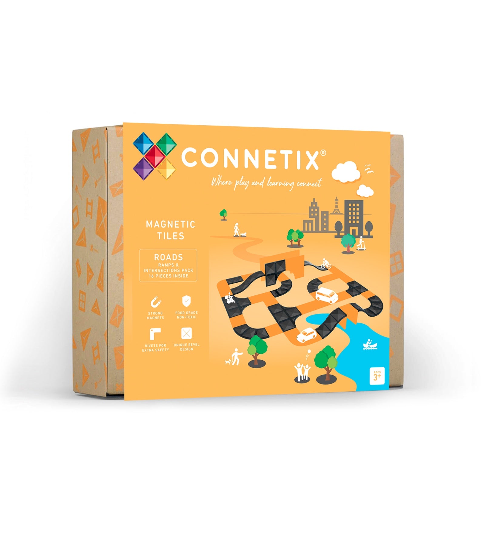 Connetix - Road Range - Ramps + Intersections Pack 16pc