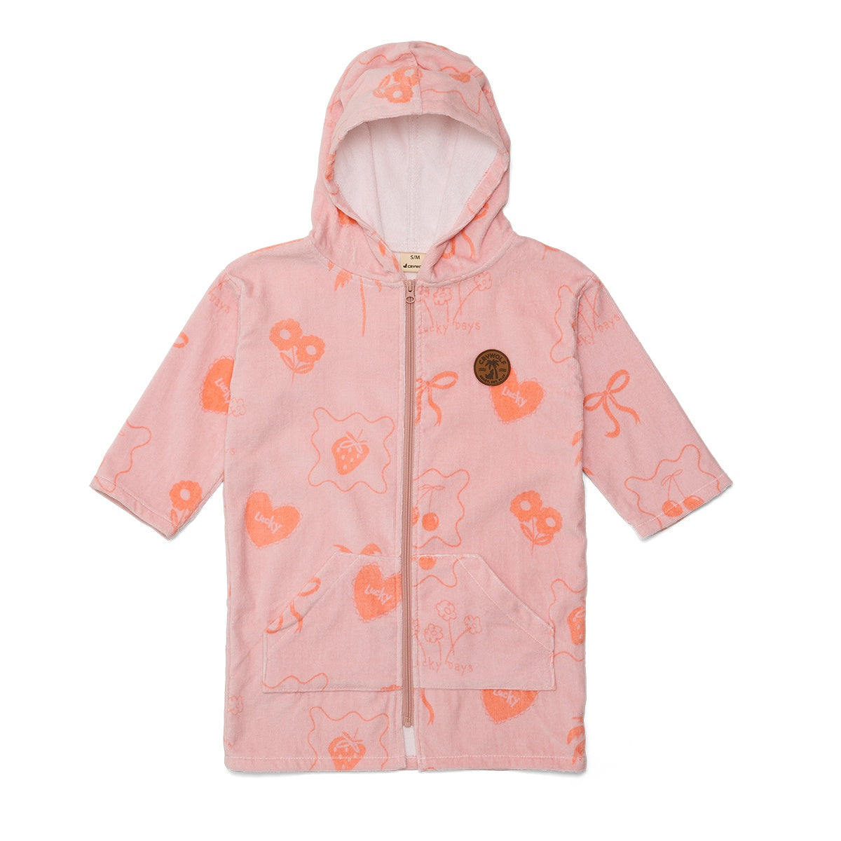 Crywolf - Everywhere Zip-Up Towel - Pink