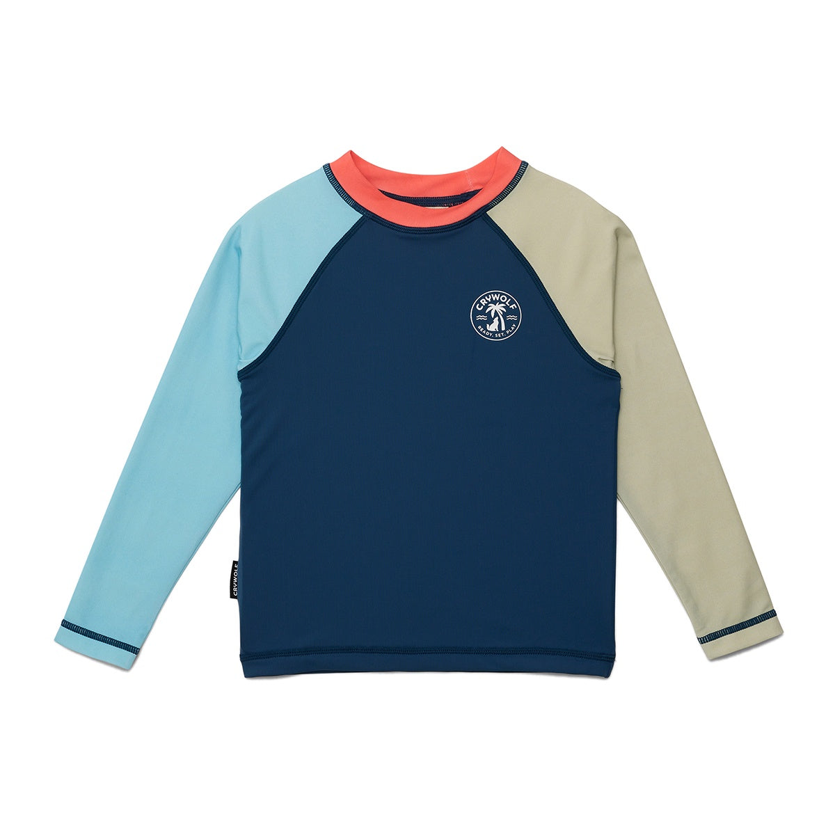 Crywolf - Long Sleeve Rash Vest - Ocean Colourblock