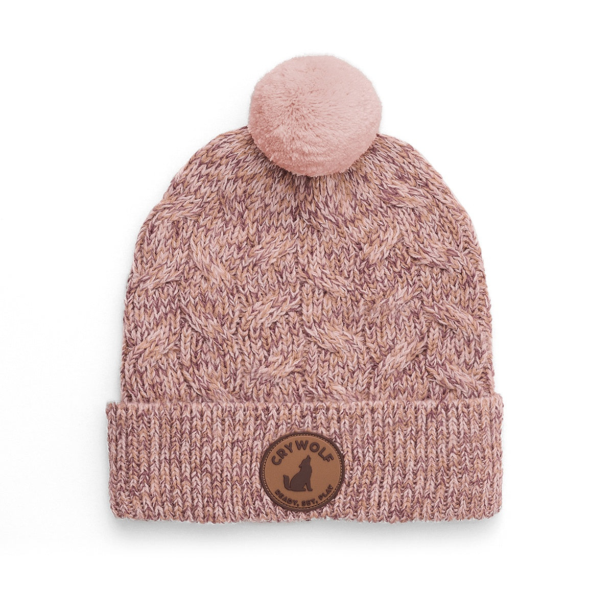 Crywolf - Pom Pom Beanie - Mauve Speckle