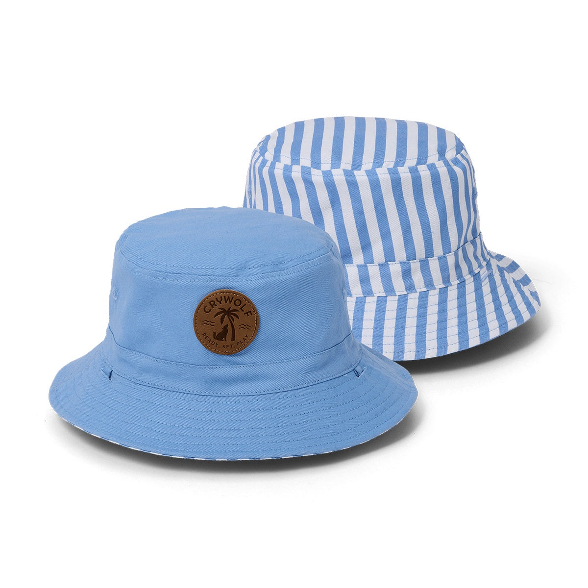 Crywolf - Reversible Bucket Hat - Sky Blue Stripe