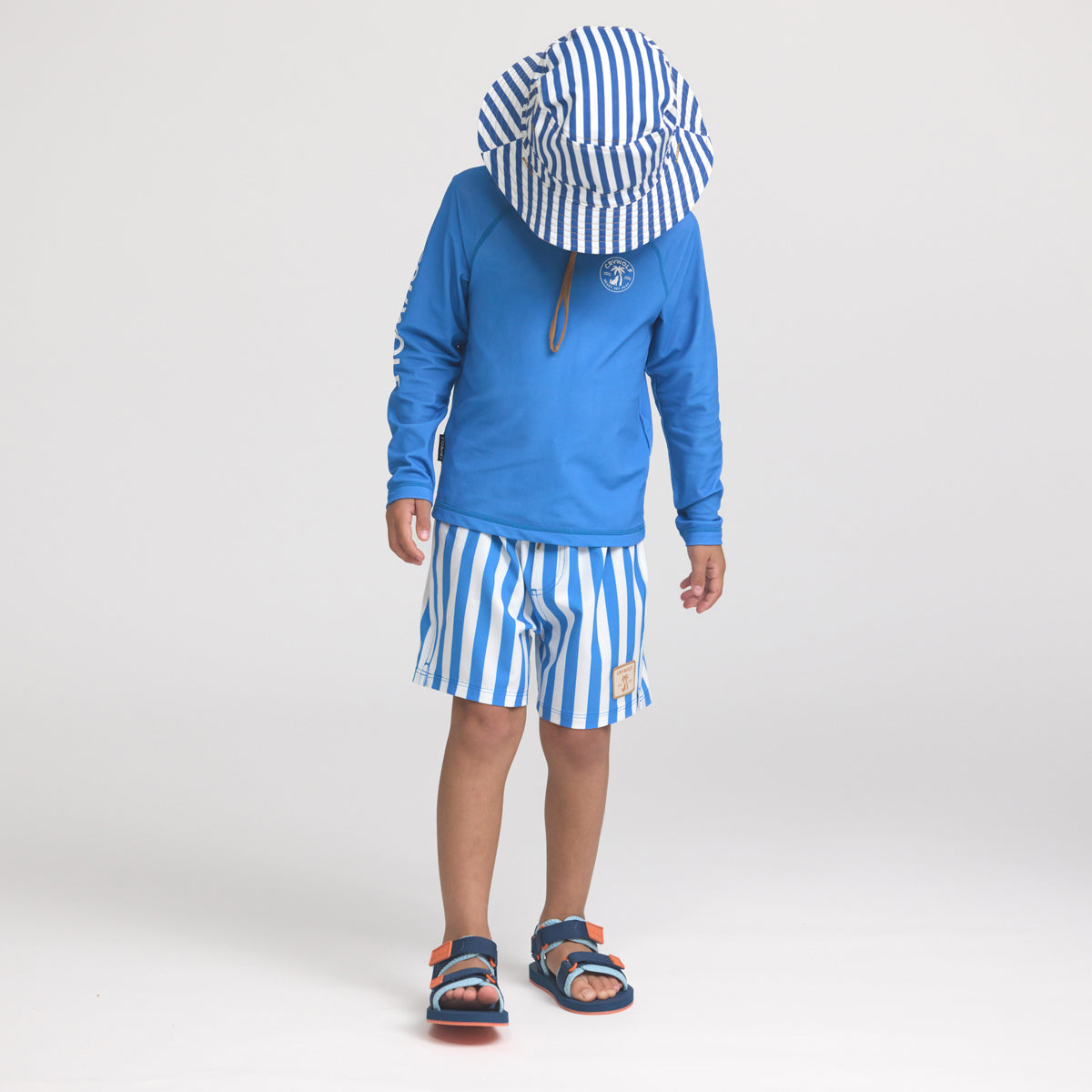 Crywolf - Board Shorts - Deep Ocean Stripe