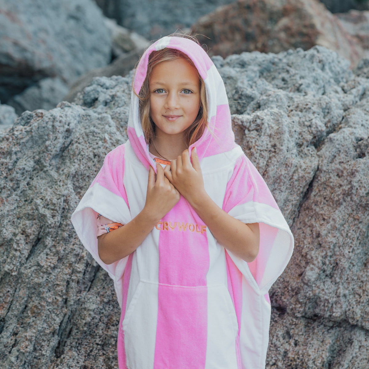 Crywolf - Hooded Towel - Candy Stripe