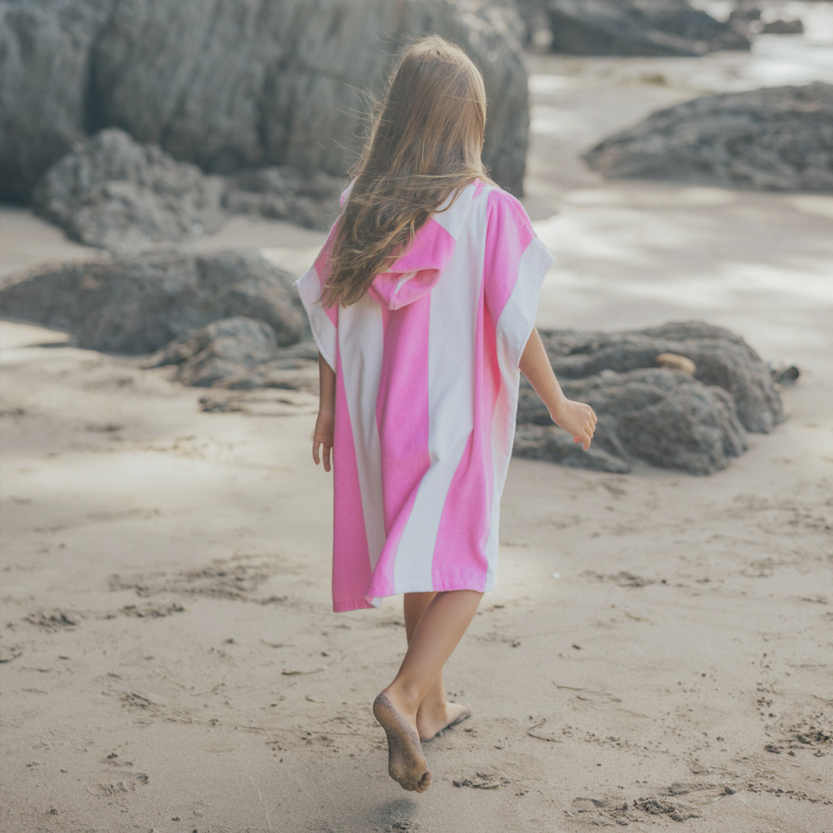 Crywolf - Hooded Towel - Candy Stripe