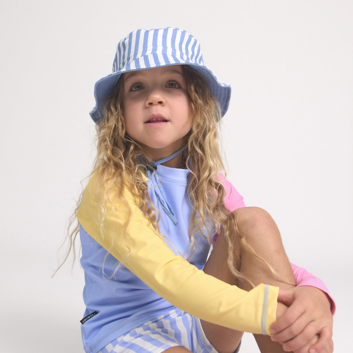 Crywolf - Reversible Bucket Hat - Sky Blue Stripe