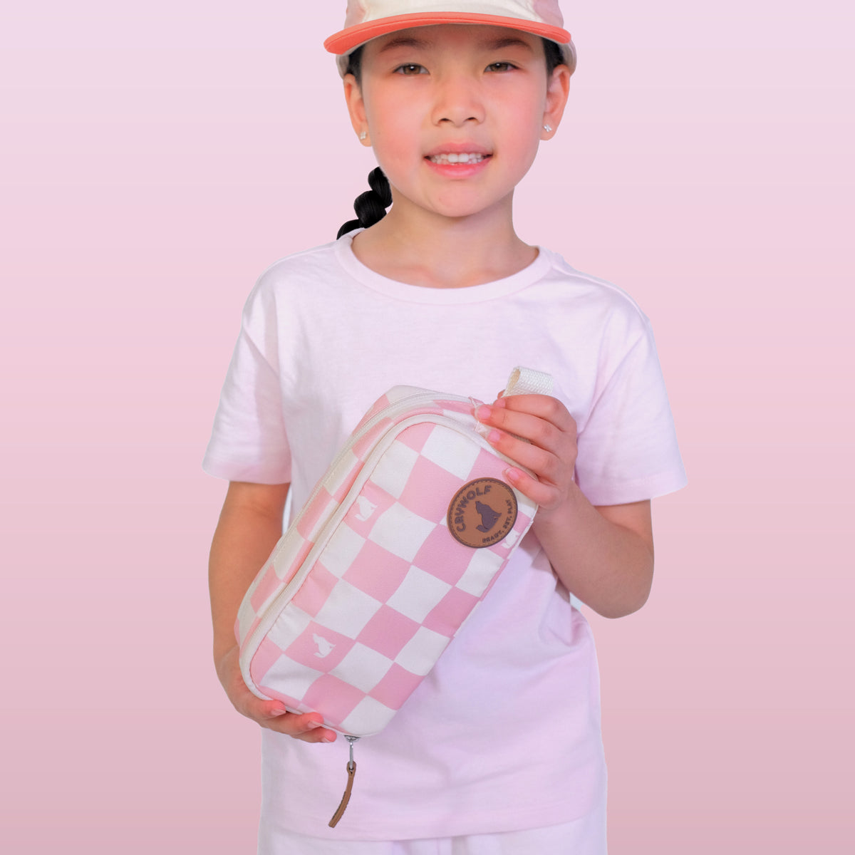 Crywolf - Fable Pencil Case - Pink Check