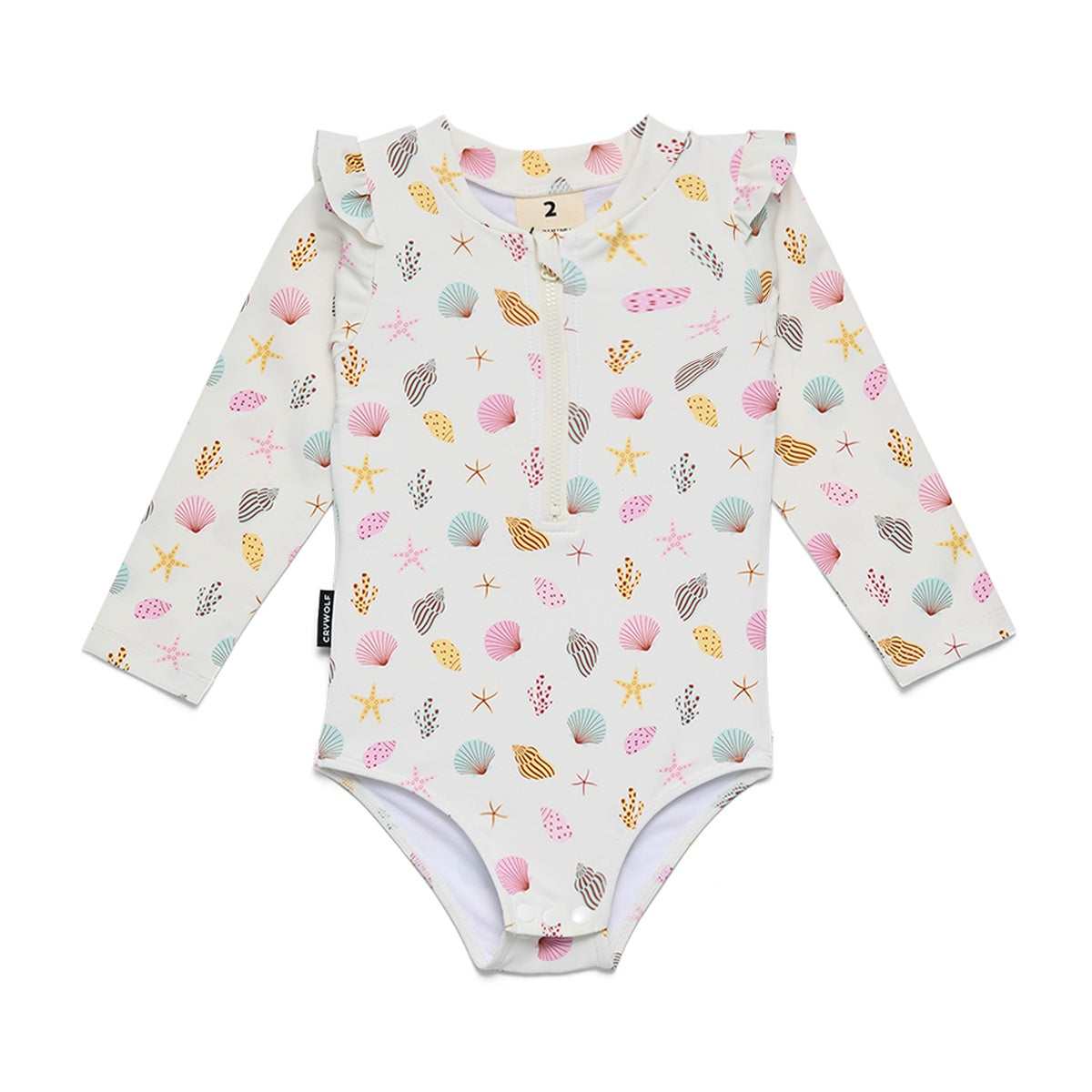 Crywolf - Baby Long Sleeve Swimsuit - Little Shell