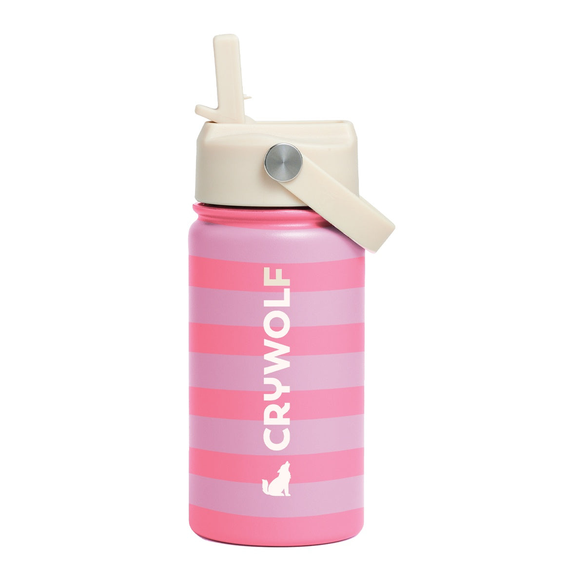 Crywolf - Drink Bottle 400ml - Flamingo Stripe