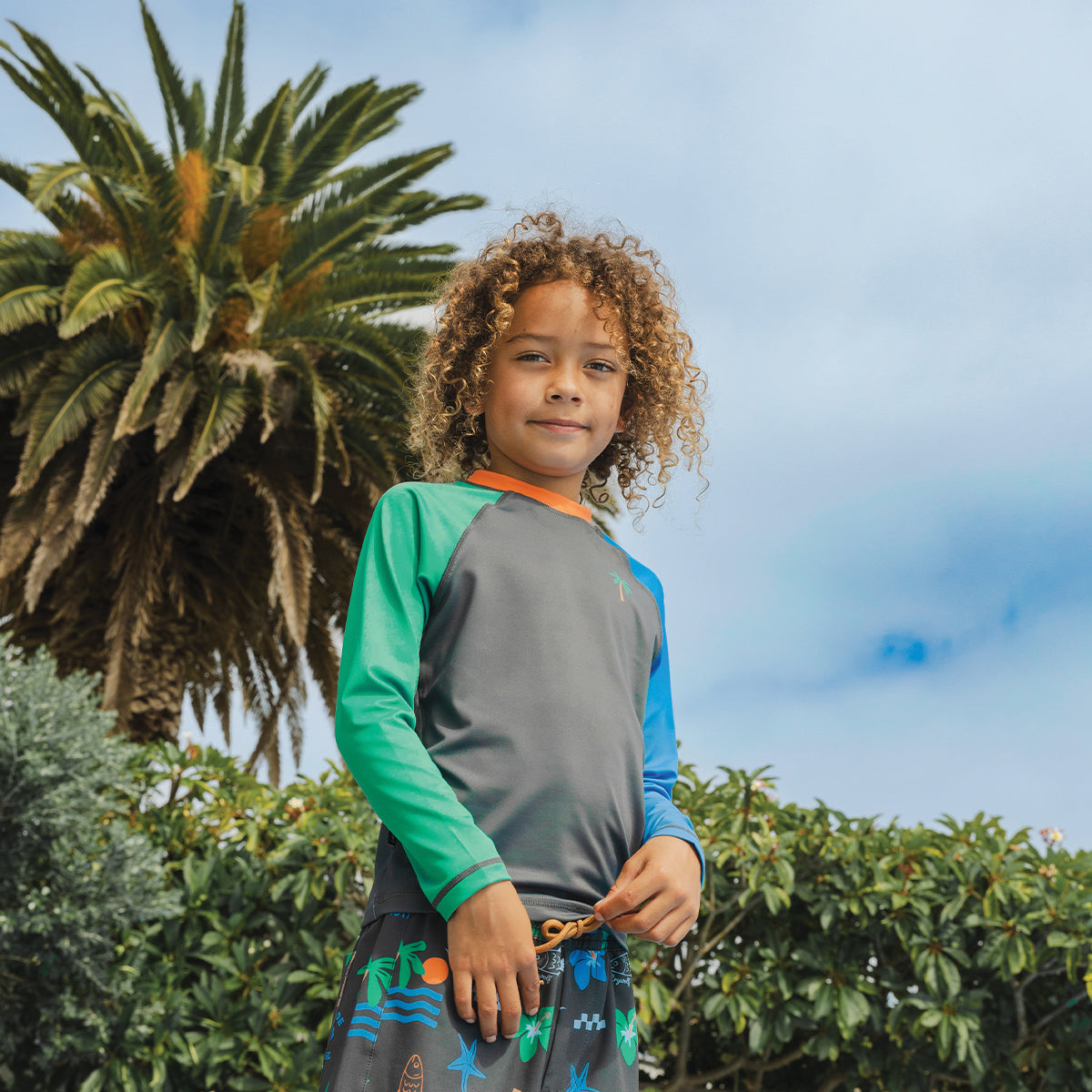 Crywolf - Long Sleeve Rash Vest - Seaside Colour Block
