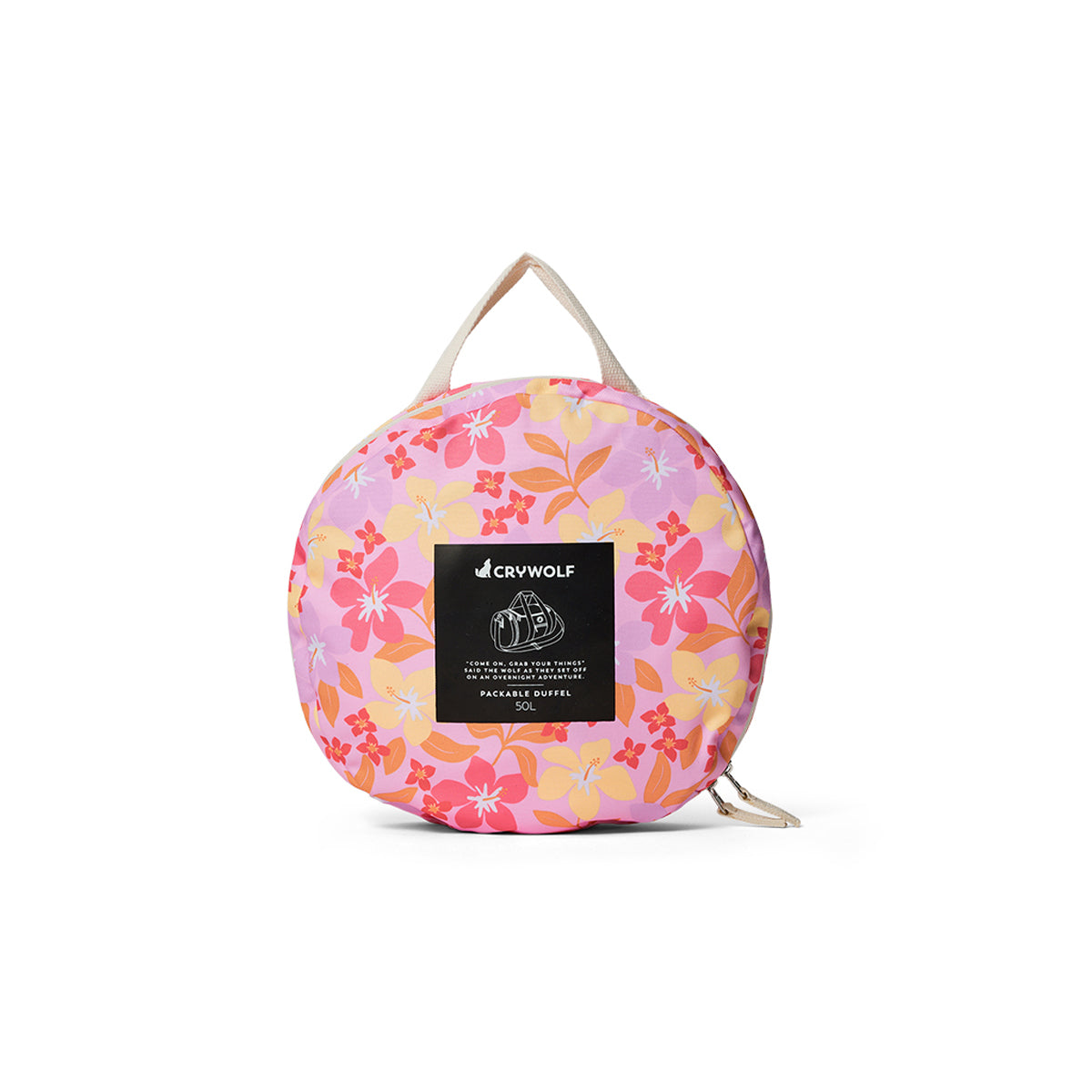 Crywolf - Packable Duffel Bag - Hibiscus Daze